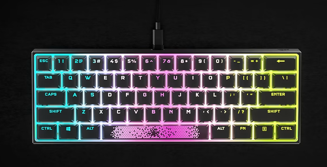 Corsair K65 RGB Mini 60% Mechanical Gaming Keyboard - Cherry